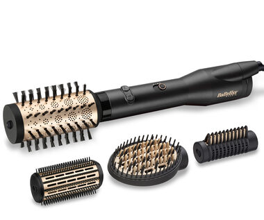 Babyliss AS970E čierna-zlatá / Teplovzdušná kulma / 650 W / 2 teploty / 4 nadstavce / ionizácia