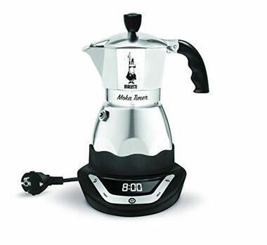 Bialetti Moka Timer Elektrický kávovar na 3 šálky strieborná / 150 ml
