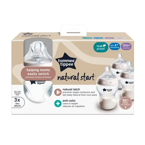 Tommee Tippee Dojčenská fľaša C2N 260ml 3ks / od 0 mesiacov