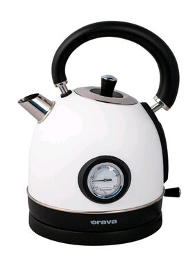 Orava Hiluxe 4 biela / Rýchlovarná kanvica s analógovým teplomerom / 1850-2200W / 1.8 L / nerez