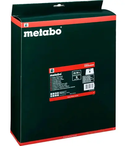 Metabo Filtračné vrecká z netkanej textílie / Obsah 25|35 L / 5 ks