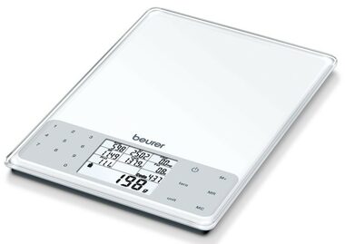 Beurer DS 61 biela / digitálna kuchynská váha / max. 5 kg / LCD / Energetické a Nutričné hodnoty pre 950 potravín