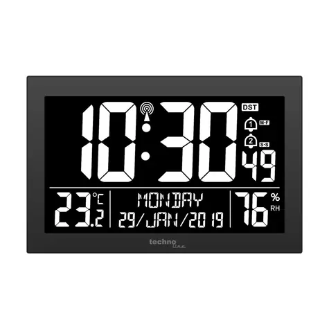 TechnoLine WS 8017 / Digitálne nástenné hodiny s budíkom