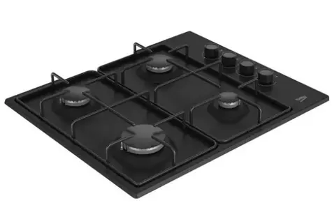 Beko HIBG64120SB čierna / Plynová varná doska / 4 platne