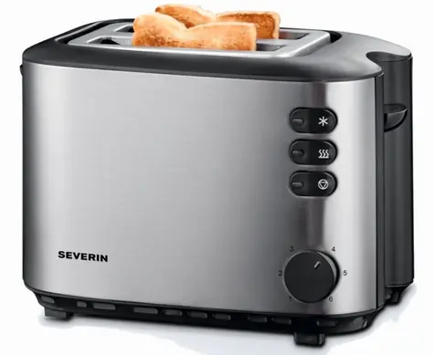 Severin AT 2514 strieborná / Hriankovač / 850W / ohrev / rozmrazovanie