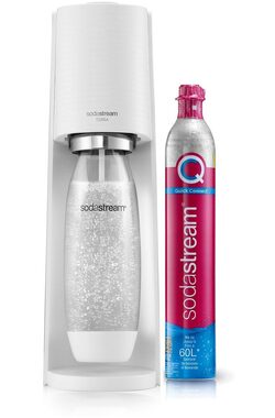 SodaStream Terra biela / výrobník sódy / bez BPA / 1x fľaša 1 L / 1x CO2 plyn