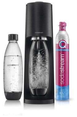SodaStream Terra (Value Pack) čierna / výrobník sódy / bez BPA / 2x fľaša 1 L / 1x CO2 plyn