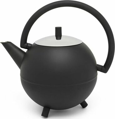 Bredemeijer Saturn Kanvička na čaj čierno-chrómová / 1.2 l / nerez