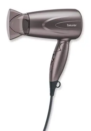 BEURER HC 17 šedá / cestovný fén na vlasy / 1300 W / 2 stupne