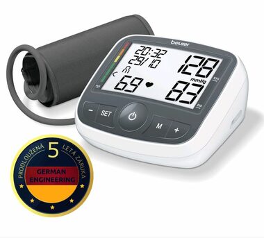 BEURER BM 40 onpack biela / tlakomer / LCD displej / 4X AA batérie