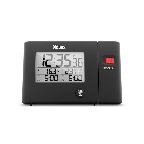 Mebus 25795 - Rádiom riadený budík s projektorom / 3 x AAA / 1x USB
