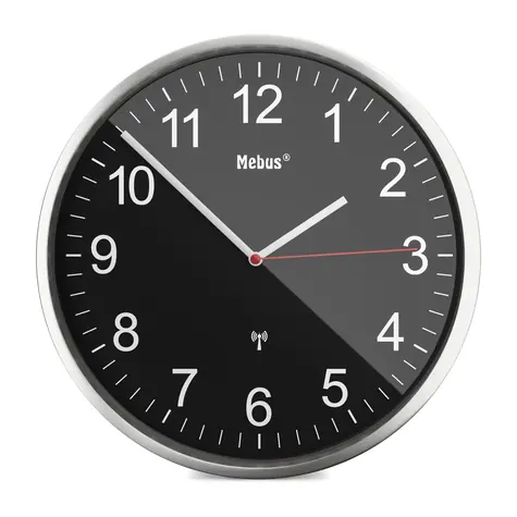 Mebus 19578 - Rádiom riadené nástenné hodiny / 30 cm / 1x AA