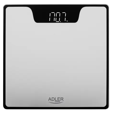 Adler AD 8174s čierno strieborná / Osobná váha / až 180 kg / LED displej / 2x 1.5V AAA