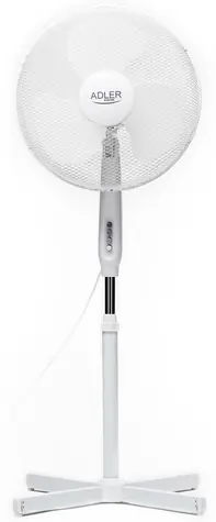 Adler AD 7305 biela / stojanový ventilátor / 3 rýchlosti / 90W / výška 102-125cm / 53.6 dB