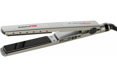 Babyliss Pro BAB2091EPE šedá / Profesionálna žehlička na vlasy s ionizáciou / doštičky 28x110 mm / 5 teplôt 150 ° - 230 ° C 