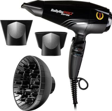 Babyliss BAB7000IE / Profesionálny fén na vlasy / 2200W / 12 teplôt &amp; rýchlostí / Difuzér / 2xkoncentrátor 
