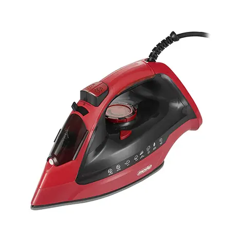Mesko MS 5031 čierno červená / Naparovacia žehlička / 3000W / 400 ml / para 40g-min / keramická žehliaca plocha