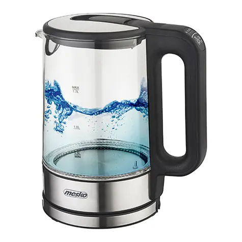 Mesko MS 1301b čierna / rýchlovarná sklenená kanvica / 1850 W / 1.7 L / teplota 60 - 100 ° C