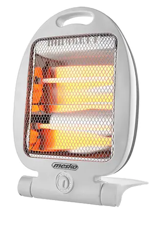 Mesko MS 7710 biela / Elektrický halogénový ohrievač / 400W &amp; 800 W / 2 stupne výkonu