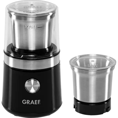 Graef CM 102 čierna / mlynček na kávu / zásobník 85 g / 200 W / 18 stupňov hrubosti