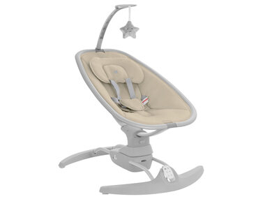 KikkaBoo Spinny Beige / Hojdacie lehátko elektrické / od narodenia do 9 kg