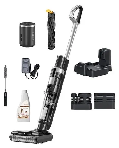 JIMMY HW9 Pre čierna / Tyčový vysávač a mop / bezdrôtový / 300 W / 3000 mAh / 82 dB / 0.6 L / až 80 min prevádzky / dopredaj