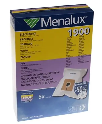 Menalux 1900 Vrecká do vysávača / pre vysávače Daewoo &amp; De'longhi / 5ks + filter