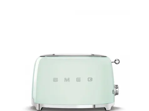 SMEG 50's Retro Style zelená / Hriankovač / 950 W / 2 sloty / 2 hrianky / 6 stupňov opečenia