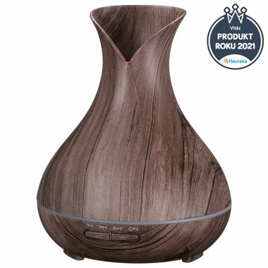 SIXTOL Vulcan šedé drevo / Aróma difúzer / 350ml / 12 W / Automatické vypnutie