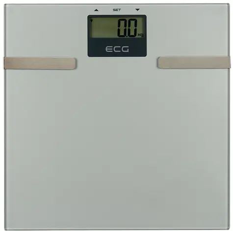 ECG OV 126 biela / osobná váha / maximálne 150 kg / presnosť 100 g / LCD / tvrdené sklo / 1x lítiová batéria 