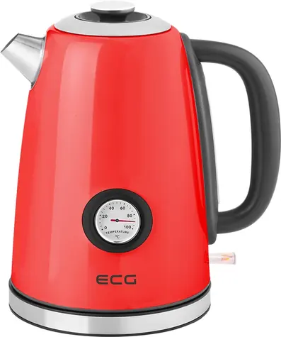 ECG RK 1700 Magnifica Corsa červená / rýchlovarná kanvica / 2200W / 1.7 L / nerez a plast 