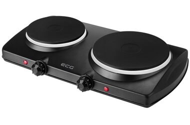 ECG EV 2512 čierna / dvojplatničkový elektrický varič / 1500 W / priem. 18.5 cm 