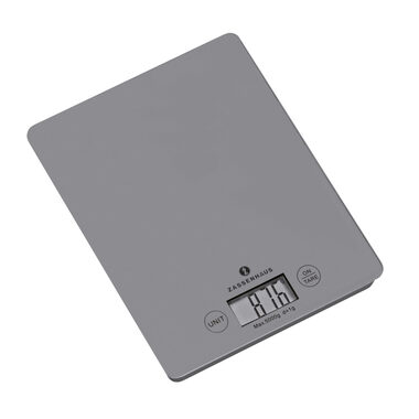 Zassenhaus 73485 sivá / Digitálna kuchynská váha / max. 5 kg / funkcia TARE / LCD 