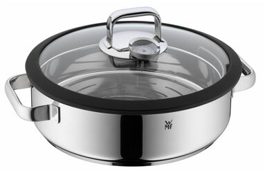 WMF Parný hrniec 28 cm strieborná / 3.5 l / Nerezová oceľ 