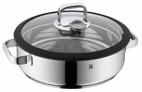 WMF Parný hrniec 28 cm strieborná / 3.5 l / Nerezová oceľ 
