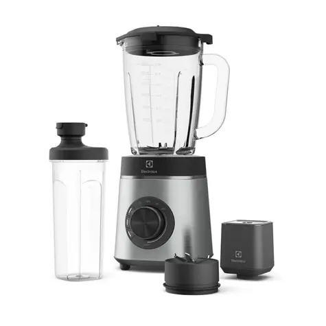 Electrolux E6VB1-8ST strieborná / Stolný mixér / 1400 W / 2 mixovacie nádoby / drvič ľadu + turbo 