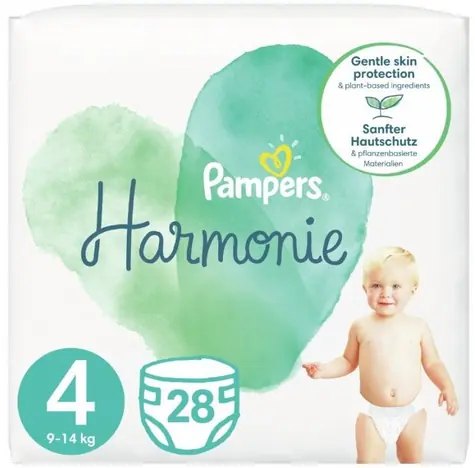 Pampers Harmónia 9-14kg (28ks) / Plienky / Veľkosť 4 (9-14 kg)