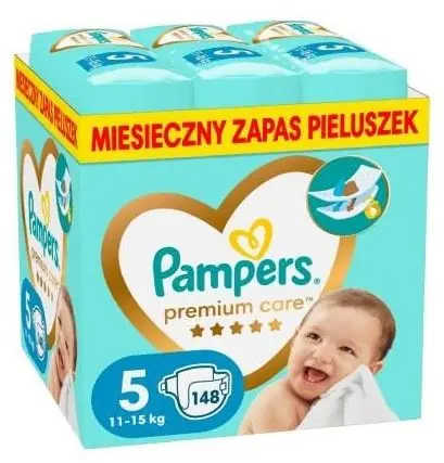 Pampers Premium Care 11-15kg (148ks) / Plienky / Veľkosť 5 (11-15 kg)