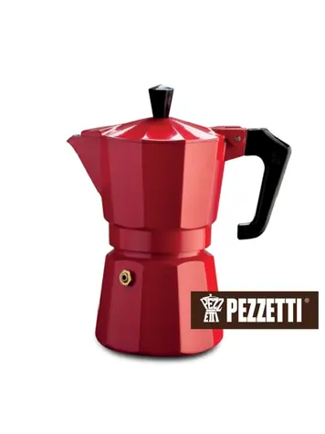 Pezzetti ItalExpress Moka kanvica na 3 šálky červená / 150 ml