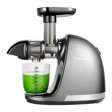 AMZCHEF 1501-GA sivá / Pomalý odšťavovač / 150W / 90 až 110 RPM