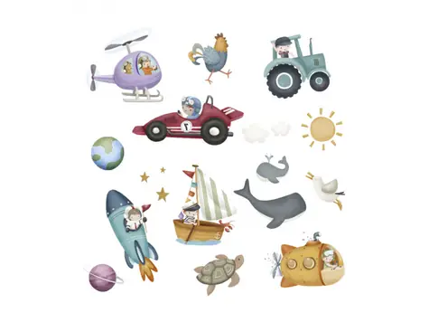 Little Dutch Detské tetovanie Jim &amp; Friends / od 3 rokov