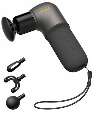 NAIPO MGPC-002 čierna / Masážna pištoľ / 4 nadstavce / 5 úrovní intenzity / USB