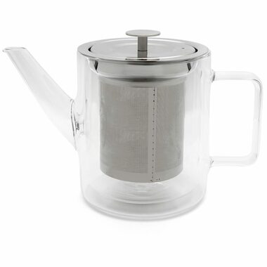 Bredemeijer San Remo Kanvička na čaj strieborná / 1.0l / sklo
