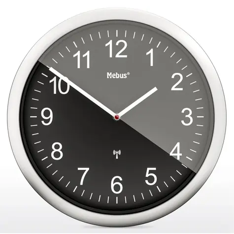 Mebus 19812 - Rádiom riadené nástenné hodiny / 25 cm / 1x AA