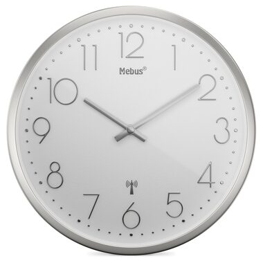 Mebus 19776 - Rádiom riadené nástenné hodiny / 25 cm / 1x AA