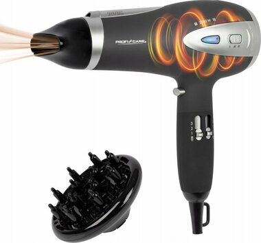 ProfiCare HTD 3113 čierna / Fén na vlasy / 2200W / 2 rýchlosti / 3 teploty 