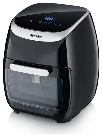 Severin FR 2446 čierna / Teplovzdušná fritéza / 2000W / 11l / 35 ° C - 200 ° C / 8 programov
