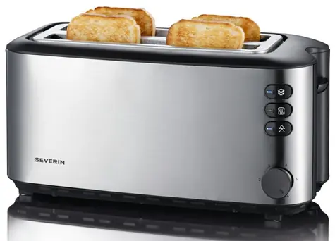 Severin AT 2509 strieborná / Hriankovač / 1400W / 2 sloty
