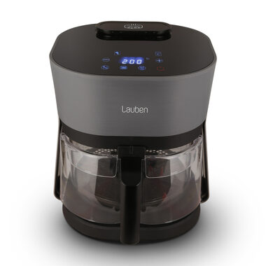 Lauben Glass&SteamAir Fryer 4500BG čierna / Teplovzdušná fritéza / 1300 W / 4.5 l / 8 programov / 60-200 ° C 