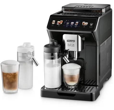 DeLonghi Eletta Explore ECAM 450.65.G sivá / automatický kávovar / 1450 W / 19 bar / 1.8 l / zásobník 300 g 